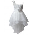 Girl's Solid Sleeveless Princess Dress,Polyester / Mesh Summer / Spring / Fall Pink / Red / White Knee-length Party Dress  