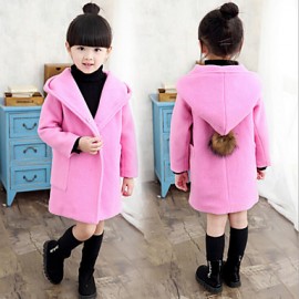 Girl's Pink / Red / Gray Jacket & Coat , Dresswear Wool Winter / Spring / Fall  