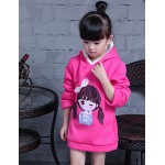 Girl's Casual/Daily Print Hoodie & SweatshirtCotton / Rayon Winter / Spring / Fall Red  