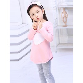 Girl's Summer/Spring/Fall Micro-elastic Medium Long Sleeve Clothing Sets (Cotton)  