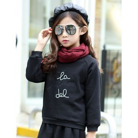 Girl Casual/Daily Solid Hoodie & Sweatshirt,Cotton Fall / Winter Long Sleeve Regular  