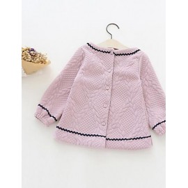 Girl's Casual/Daily Solid Suit & Blazer,Cotton Spring / Fall Pink / White  