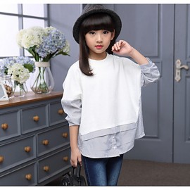 Girl's Casual/Daily Solid Blouse / Clothing SetCotton / Rayon Spring / Fall Black / White  