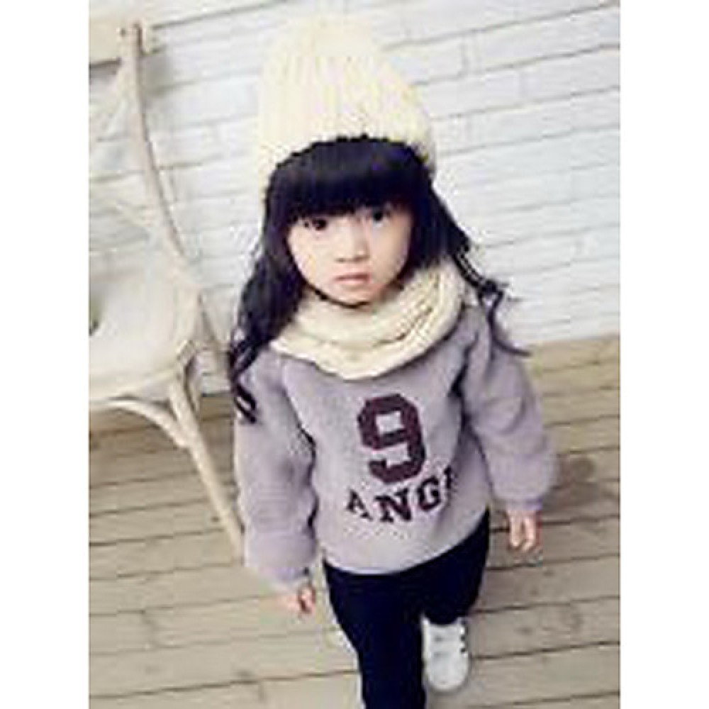 Girl Casual/Daily / Sports Solid Hoodie & Sweatshirt,Cotton Winter / Fall Long Sleeve Regular  