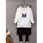 Girl's Casual/Daily Solid Hoodie & SweatshirtCotton Spring / Fall White  