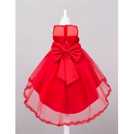 Girl's Party/Cocktail Solid Dress,Polyester Summer Pink / Red / White  