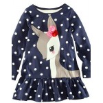 Girl's Dress,Cotton Winter Blue  