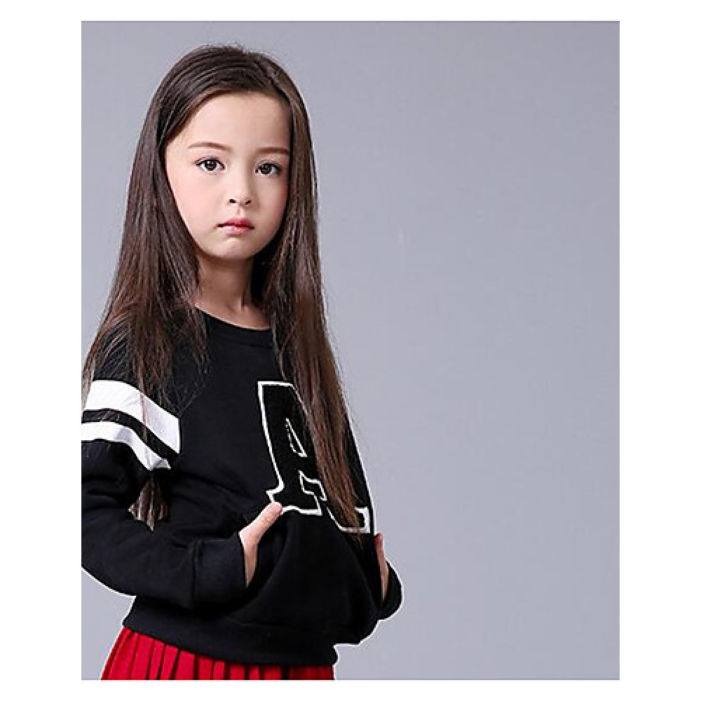 Girl Casual/Daily Solid Hoodie & Sweatshirt,Cotton Winter Fall  