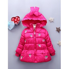 Girl's Casual/Daily Print BlouseCotton Winter Green / Pink / Red  