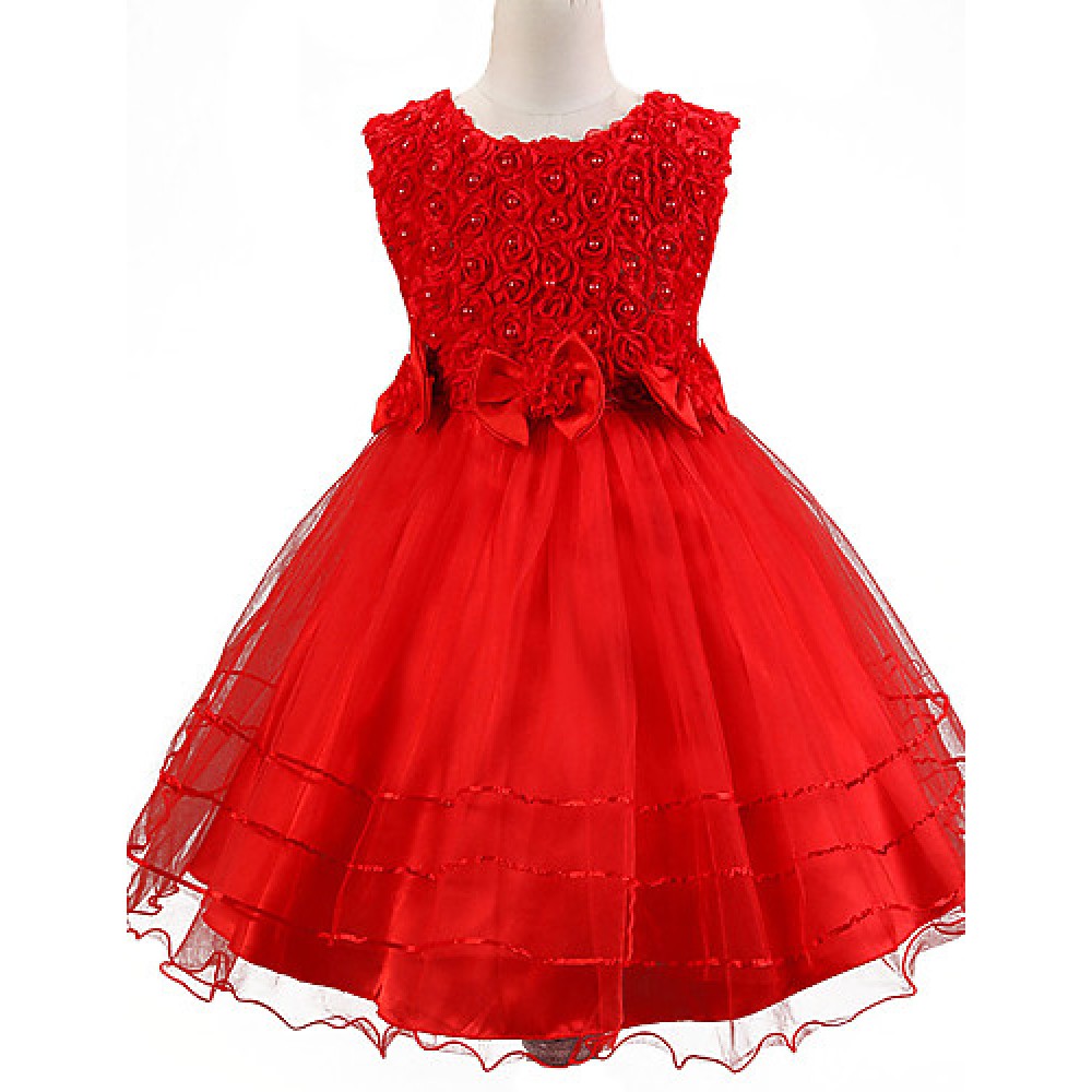 Girl's Summer Micro-elastic Medium Sleeveless Dresses/Clothing Sets (Cotton Blends/Lace/Organza)  