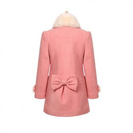 Girl's Casual/Daily Patchwork Suit & Blazer / Jacket & Coat,Polyester Winter / Spring / Fall Pink / Red  