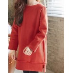 Girl Going out Casual/Daily Solid Hoodie & Sweatshirt,Cotton Winter Fall  