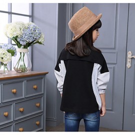 Girl's Casual/Daily Solid Blouse / Clothing SetCotton / Rayon Spring / Fall Black / White  