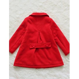 Girl's Casual/Daily Solid Down & Cotton Padded / Suit & BlazerWool / Polyester Winter Blue / Red  