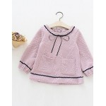 Girl's Casual/Daily Solid Suit & Blazer,Cotton Spring / Fall Pink / White  