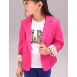 Girl's Solid Suit & Blazer,Cotton Blend Spring / Fall Red / Yellow  