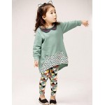 Girl's Casual/Daily Clothing Set,Rayon Spring / Fall Green / Gray  