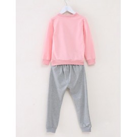 Girl's Casual/Daily Print Suit & BlazerCotton / Spandex Spring / Fall Pink  