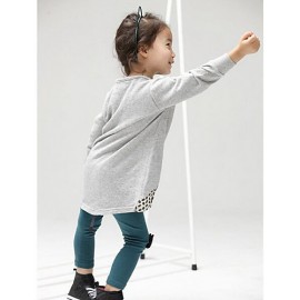 Girl's Casual/Daily Clothing Set,Rayon Spring / Fall Green / Gray  