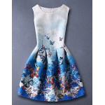 Girl's Cotton Summer Sleeveless Floral Print Pattern Print Dress  