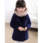 Girl's Casual/Daily Solid Down & Cotton Padded / Suit & BlazerWool / Polyester Winter Blue / Red  