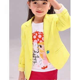 Girl's Solid Suit & Blazer,Cotton Blend Spring / Fall Red / Yellow  