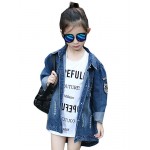 Girl's Casual/Daily Solid Blouse / JeansCotton Spring / Fall Blue  