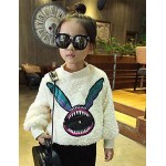 Girl's Casual/Daily Solid Hoodie & SweatshirtPolyester Winter / Spring / Fall White  