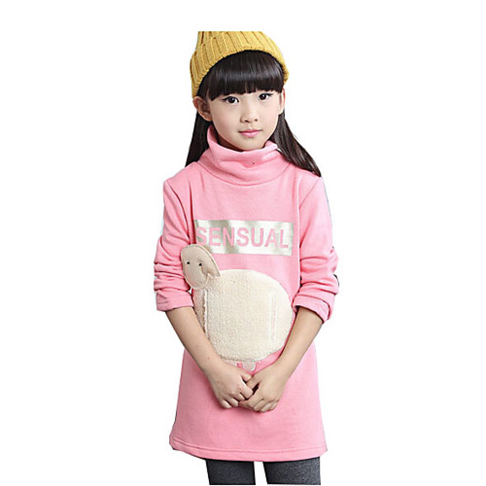 Girl's Casual/Daily Animal Print Hoodie & SweatshirtCotton / Rayon Winter / Spring / Fall Black / Pink / Gray  