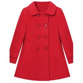 Girl's Jacket & Coat,Wool Winter / Spring / Fall Blue / Red  