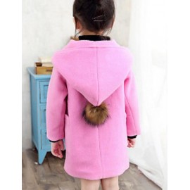 Girl's Casual/Daily Solid Suit & Blazer / Jacket & Coat,Rayon Winter / Spring / Fall Pink / Red / Gray  