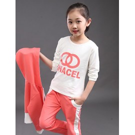 Girl's Cotton Spring/Autumn Tracksuit Fashion Hoodies Sweatshirt Kids Three-piece Set  