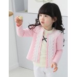 Girl's Solid Jacket & Coat,Cotton / Polyester Winter / Spring / Fall Blue / Pink  