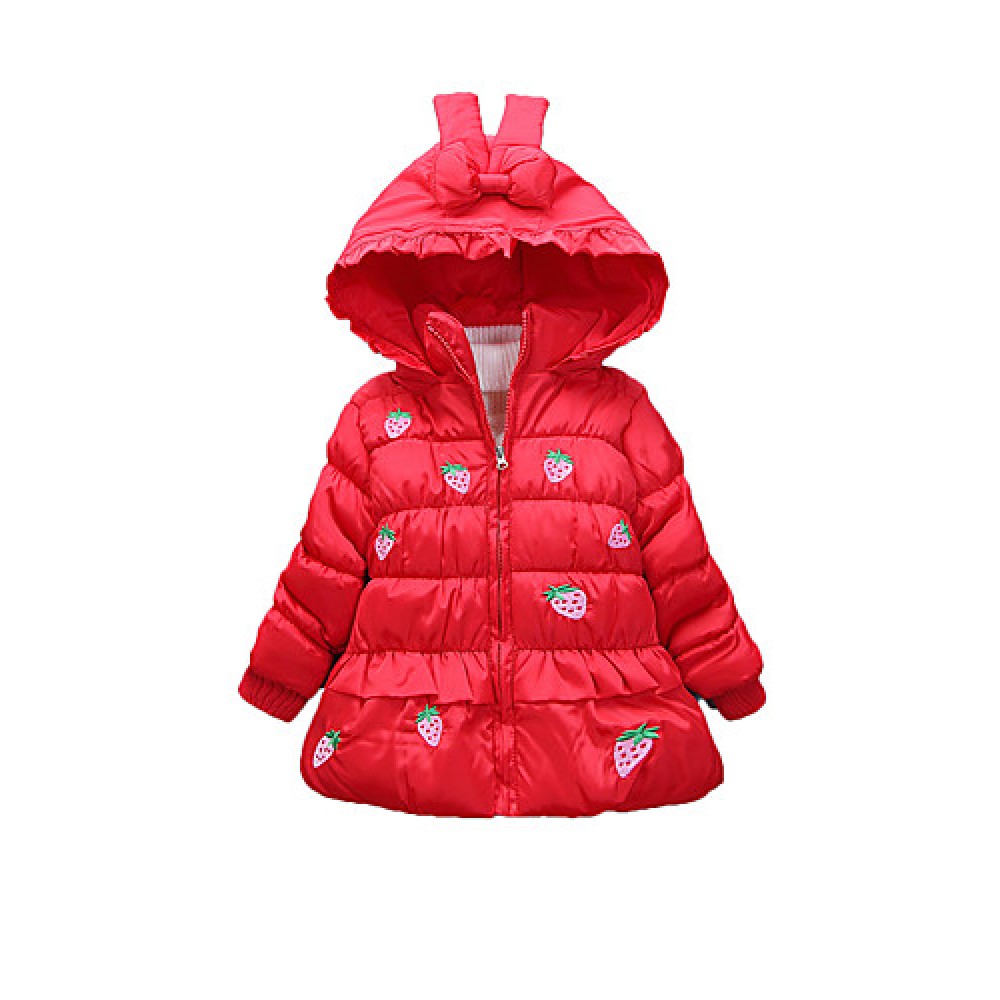 Girl's Casual/Daily Print BlouseCotton Winter Green / Pink / Red  