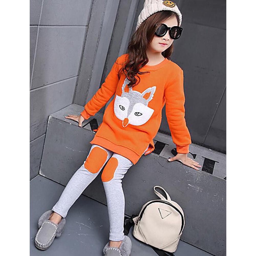 Girl Casual/Daily Patchwork Sets,Cotton Blend Winter / Spring / Fall Long Sleeve Clothing Set  