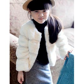 Girl Casual/Daily Solid Suit & Blazer,Cotton Winter Long Sleeve  