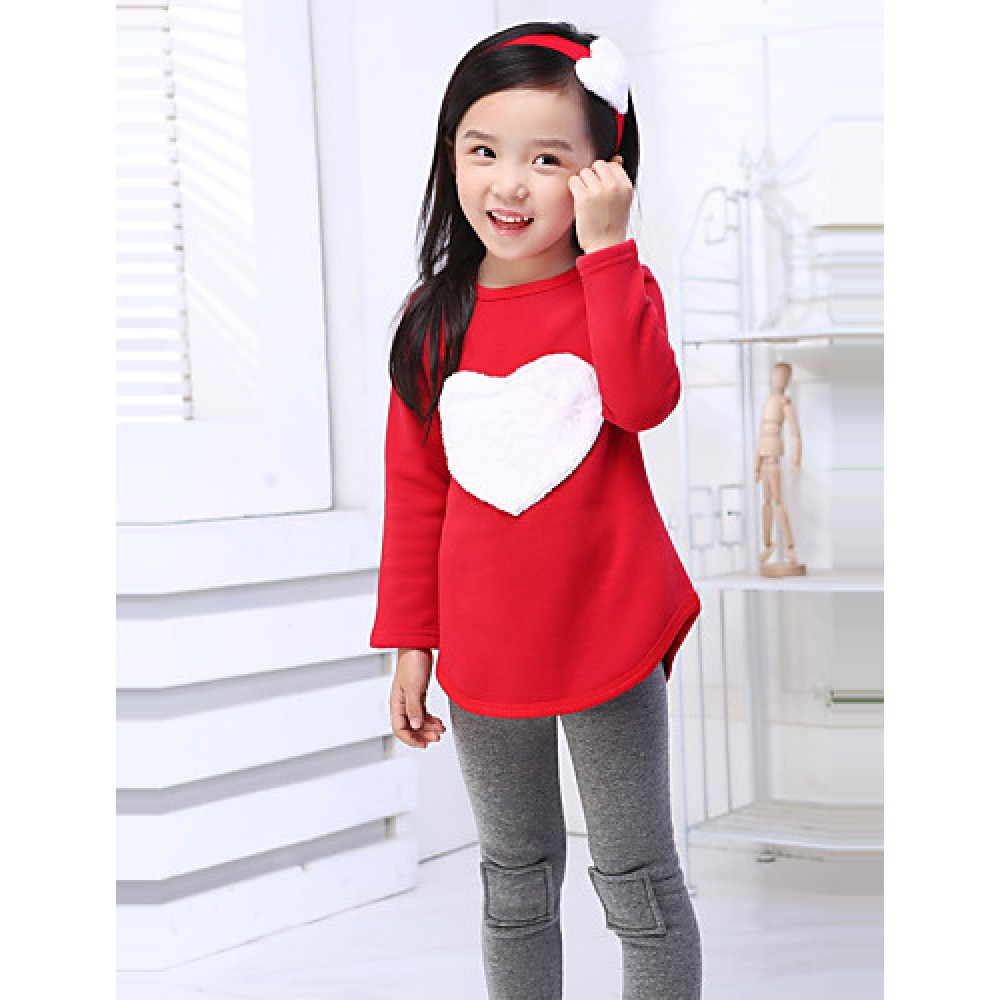 Girl's Summer/Spring/Fall Micro-elastic Medium Long Sleeve Clothing Sets (Cotton)  