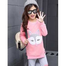 Girl Casual/Daily Patchwork Sets,Cotton Blend Winter / Spring / Fall Long Sleeve Clothing Set  